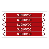 Značení potrubí, suchovod,5 ks, 150 × 12 mm